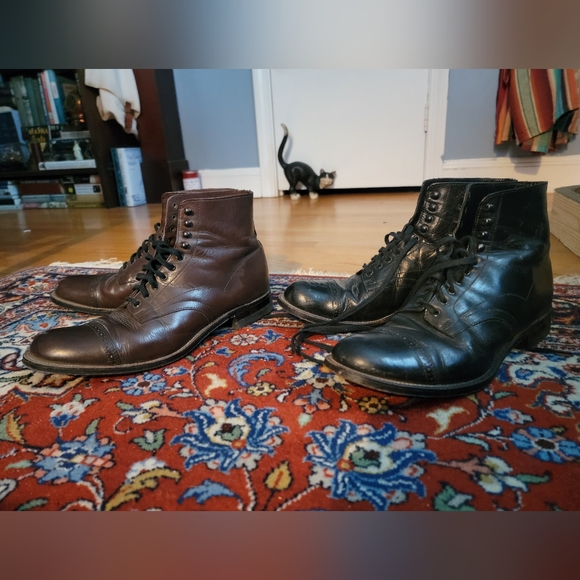 2 pairs of Stacy Adam's Madison Boots 7.5 men's - Picture 1 of 11